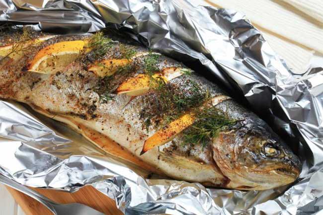 Mackerel baked in foil. Very tasty!