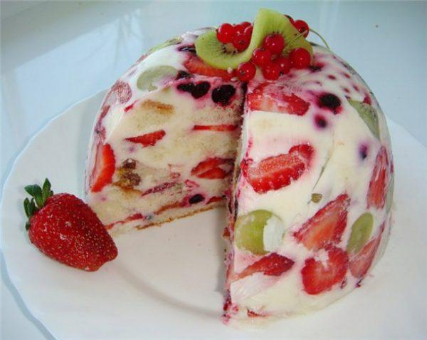 Fruit cake without baking - very simple and delicious!