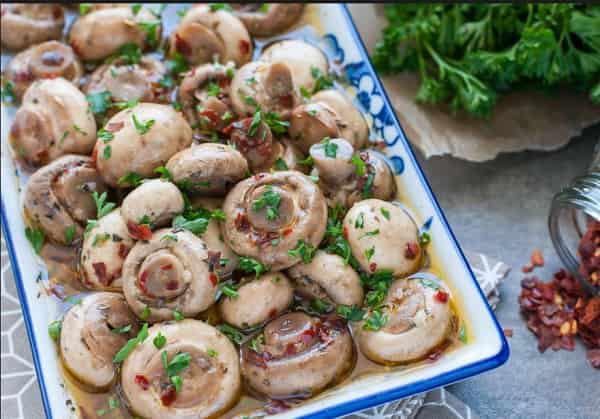 Pickled instant mushrooms. Very simple recipe