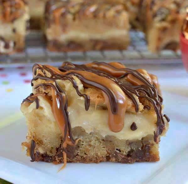 Caramel Apple Milky Way Cheesecake Bars