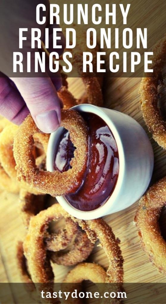 Crunchy Fried Onion Rings Recipe - TASTYDONE