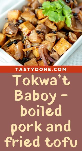 Tokwa’t Baboy - boiled pork and fried tofu
