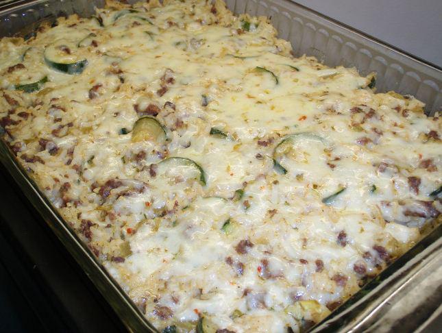 Cheesy Zucchini and Rice Casserole