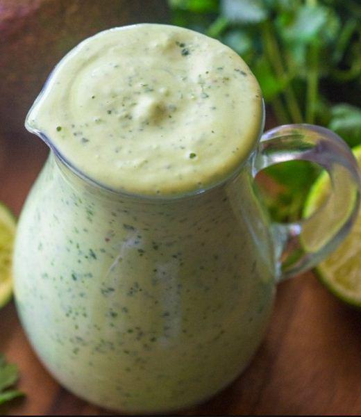 Healthy Creamy Avocado Cilantro Lime Dressing