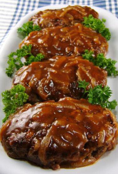 Salisbury Steak with Caramelized Onion Gravy