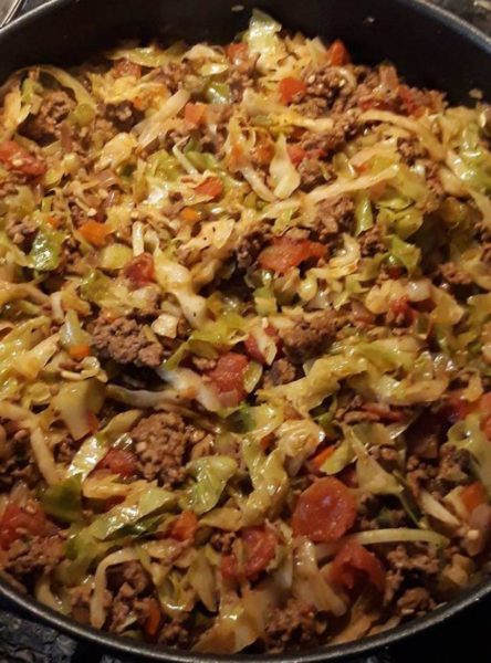 Stir Fried Cabbage and Rice