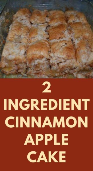 2 Ingredient Cinnamon Apple Cake