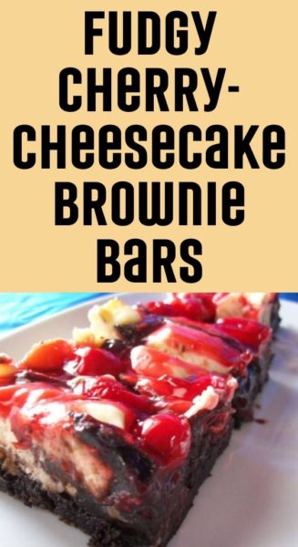 Fudgy Cherry-Cheesecake Brownie Bars