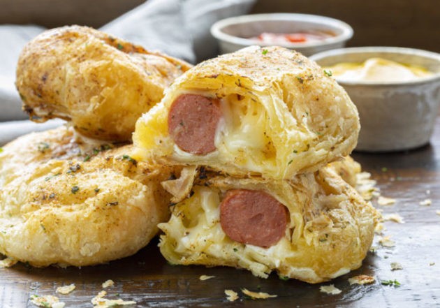 Hot Dogs in a blanket. A very simple and delicious appetizer!