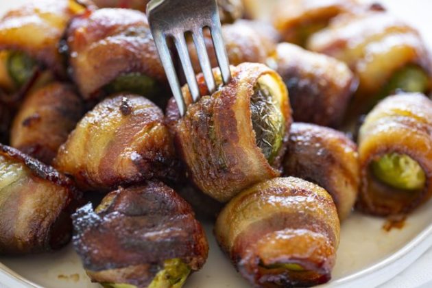 Million dollar appetizer - bacon wrapped Brussel sprouts. Everyone likes them!