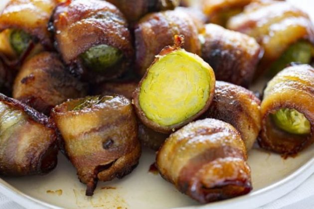 Million dollar appetizer - bacon wrapped Brussel sprouts. Everyone likes them!