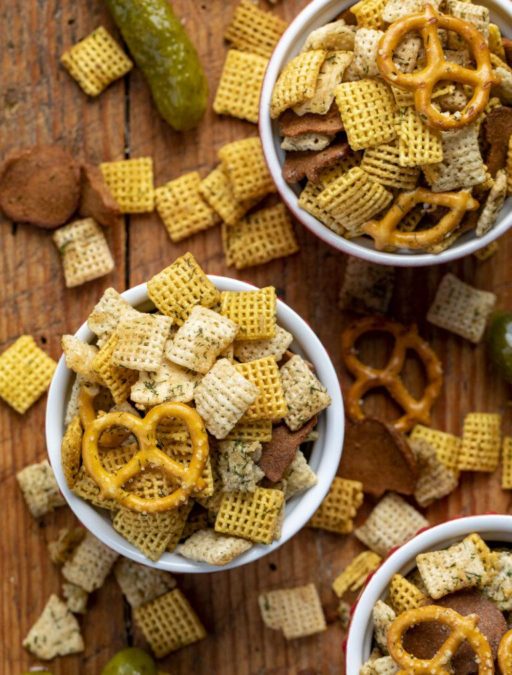Dill Pickle Chex Mix - crunchy party snack