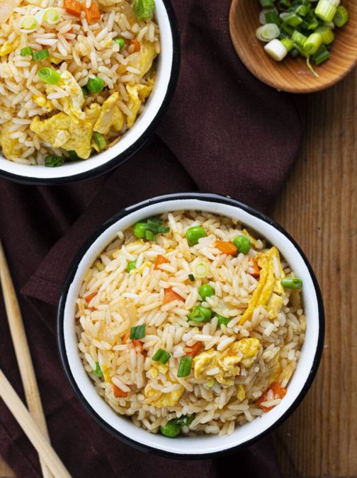 Fried Rice with garlic and soy sauce