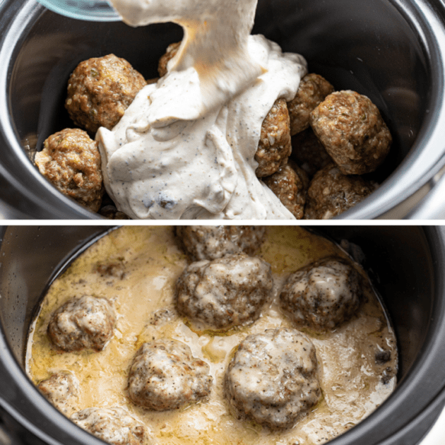 Crockpot Peppered Meatballs in a Creamy Peppery Sauce
