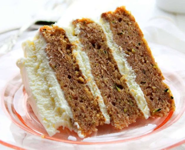 This Zucchini Banana Cake with Whipped Cream Cheese Frosting is the perfect marriage of light and sweet!