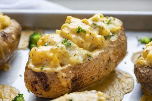 Broccoli Cheese Twice Baked Potatoes - like a meal in itself!