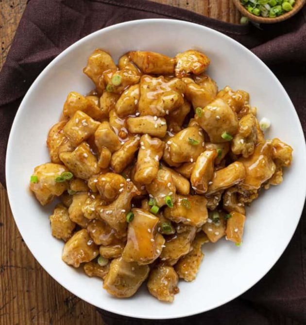 Sweet and Sour Cubed Chicken Breasts