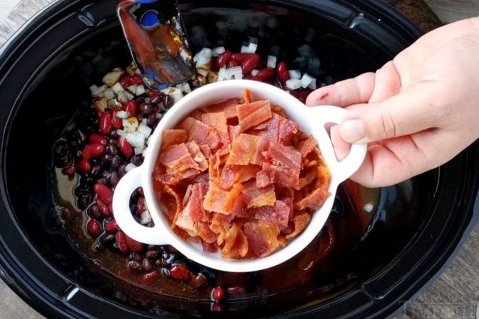 Slow Cooker Kielbasa and Barbecue Beans - perfect chilly day recipe!