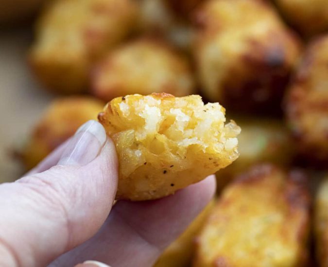 Air Fryer Cheesy Tater Tots - crispy and cheesy appetizer