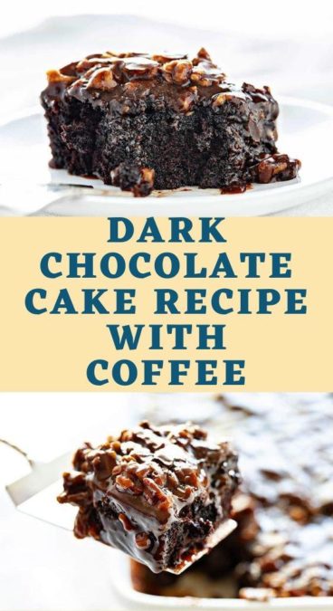 Dark Chocolate Cake Recipe with Coffee