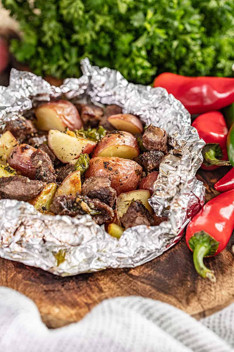 The Most Tender and Delicious Steak and Potato Foil Packets