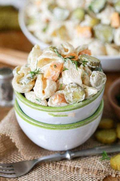 Creamy Dill Pickle Pasta Salad
