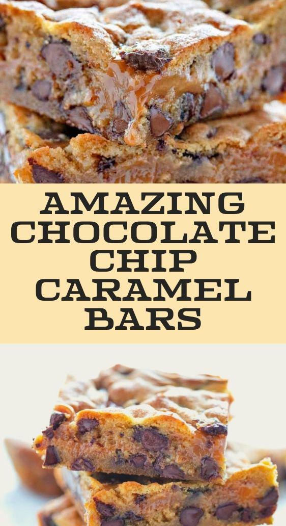 Amazing Chocolate Chip Caramel Bars