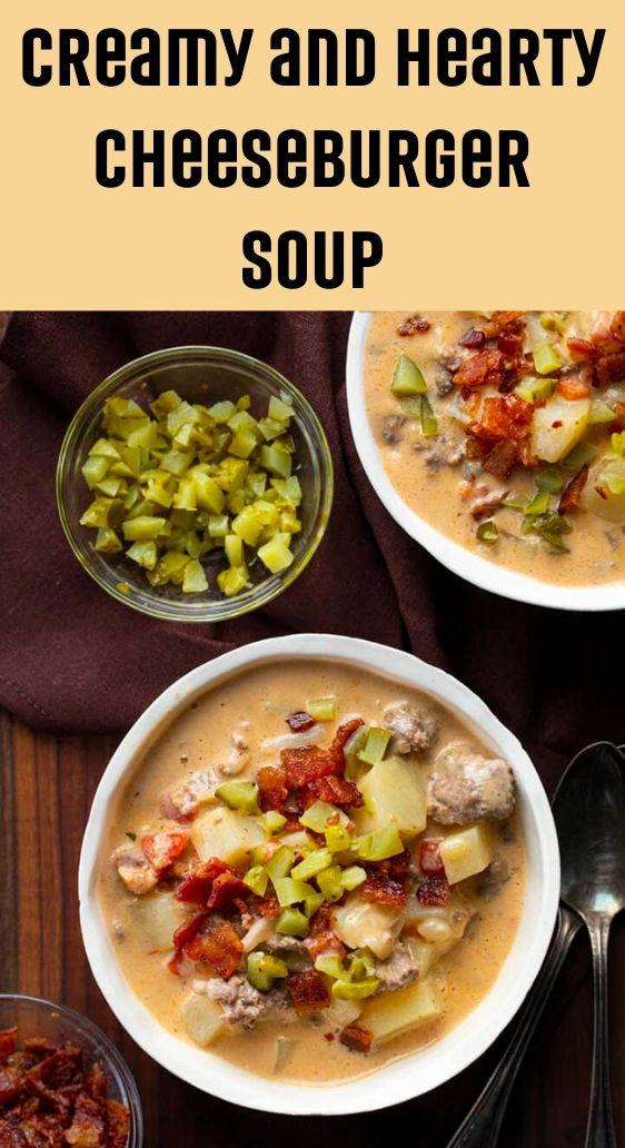 Creamy and Hearty Cheeseburger Soup