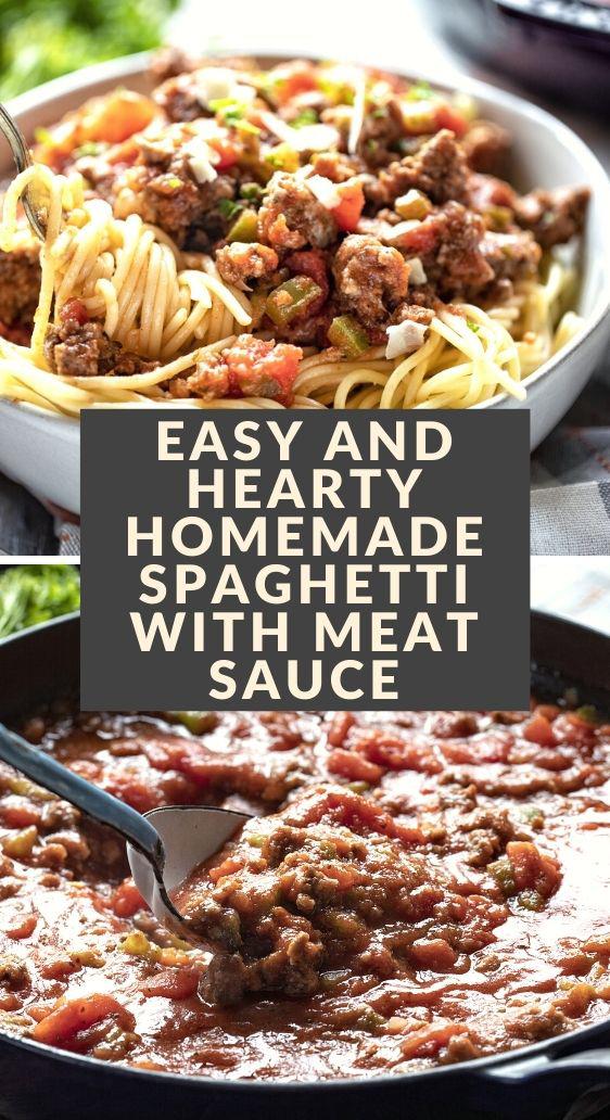 Easy and Hearty Homemade Spaghetti with Meat Sauce