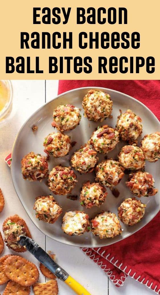 Easy Bacon Ranch Cheese Ball Bites Recipe - TASTYDONE