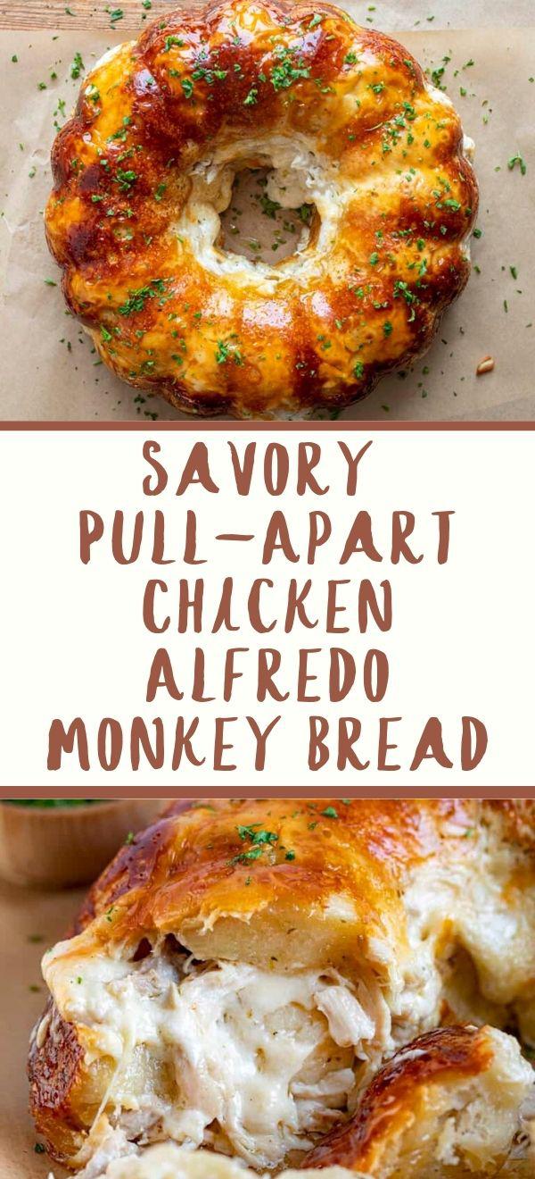Savory Pull-Apart Chicken Alfredo Monkey Bread