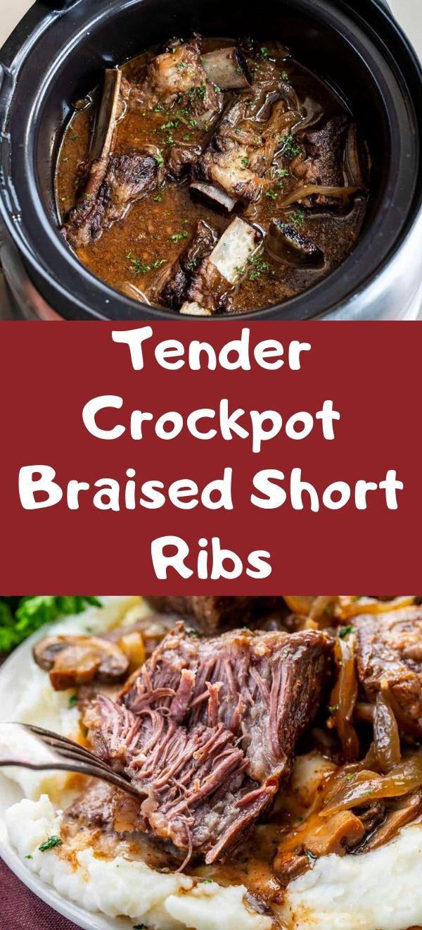 Tender Crockpot Braised Short Ribs