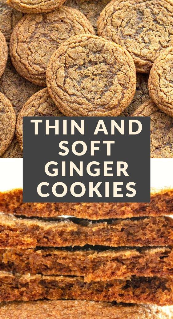 Thin and Soft Ginger Cookies
