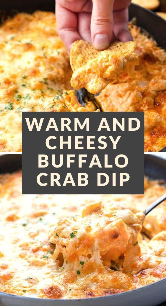 Warm and Cheesy Buffalo Crab Dip
