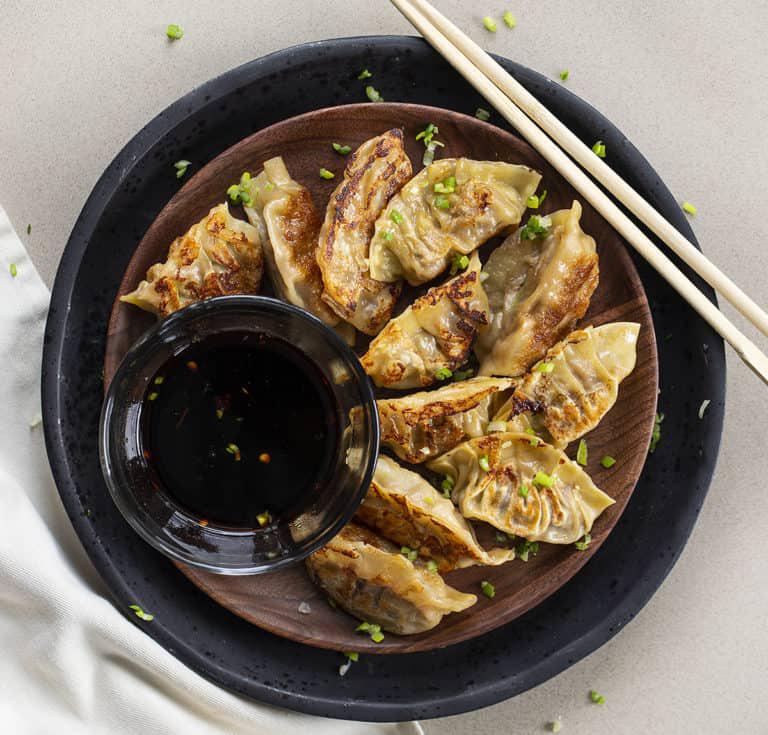 Traditional Pork Potstickers with Homemade Sauce