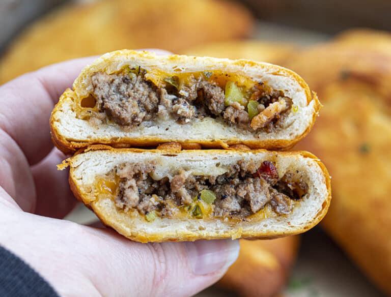 Beef and Bacon Cheeseburger Hand Pies
