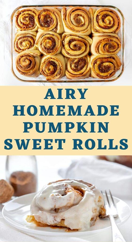 Airy Homemade Pumpkin Sweet Rolls