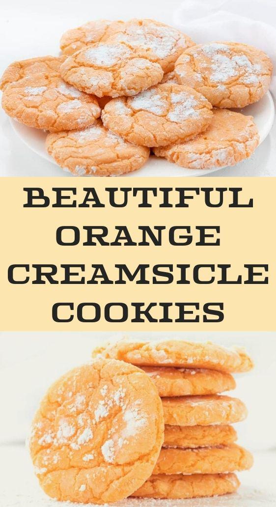 Beautiful Orange Creamsicle Cookies