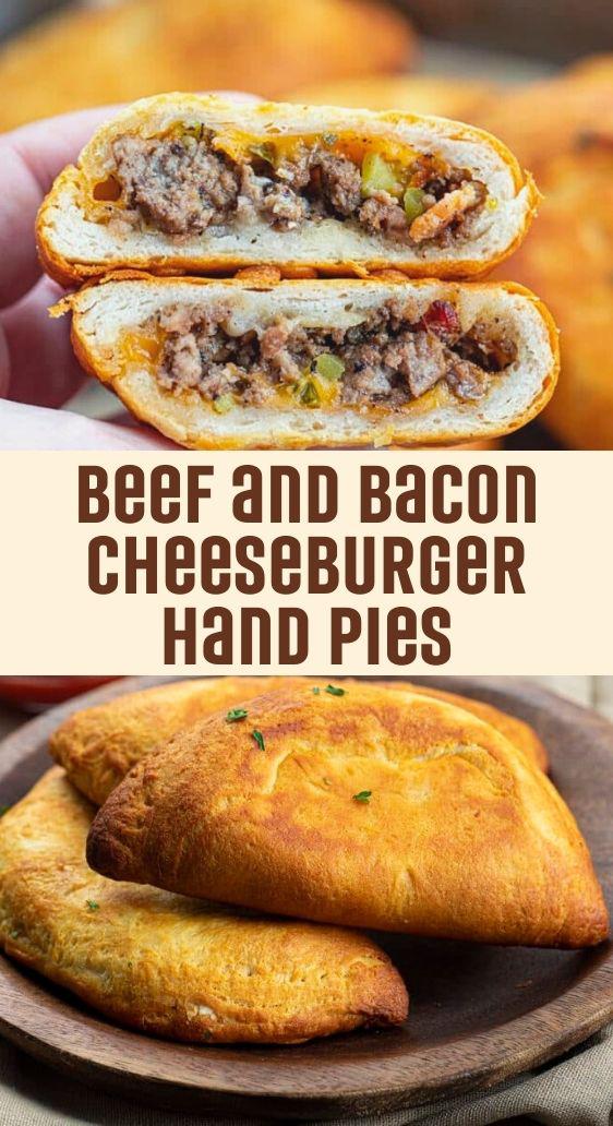 Beef and Bacon Cheeseburger Hand Pies