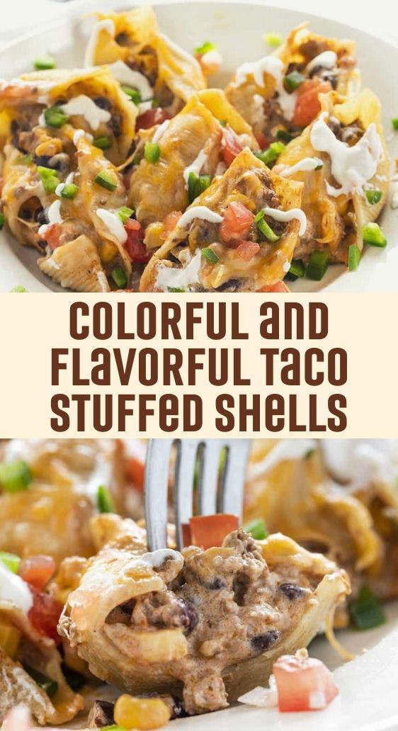Colorful and Flavorful Taco Stuffed Shells