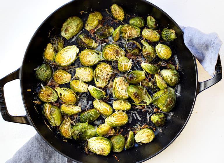 Easy Parmesan Roasted Brussel Sprouts
