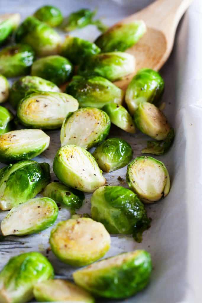 Roasted to Slightly Soften Brown Butter Brussel Sprouts