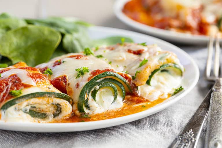 Baked Five Cheese Zucchini Roll Ups Recipe
