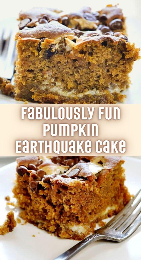 Fabulously fun Pumpkin Earthquake Cake