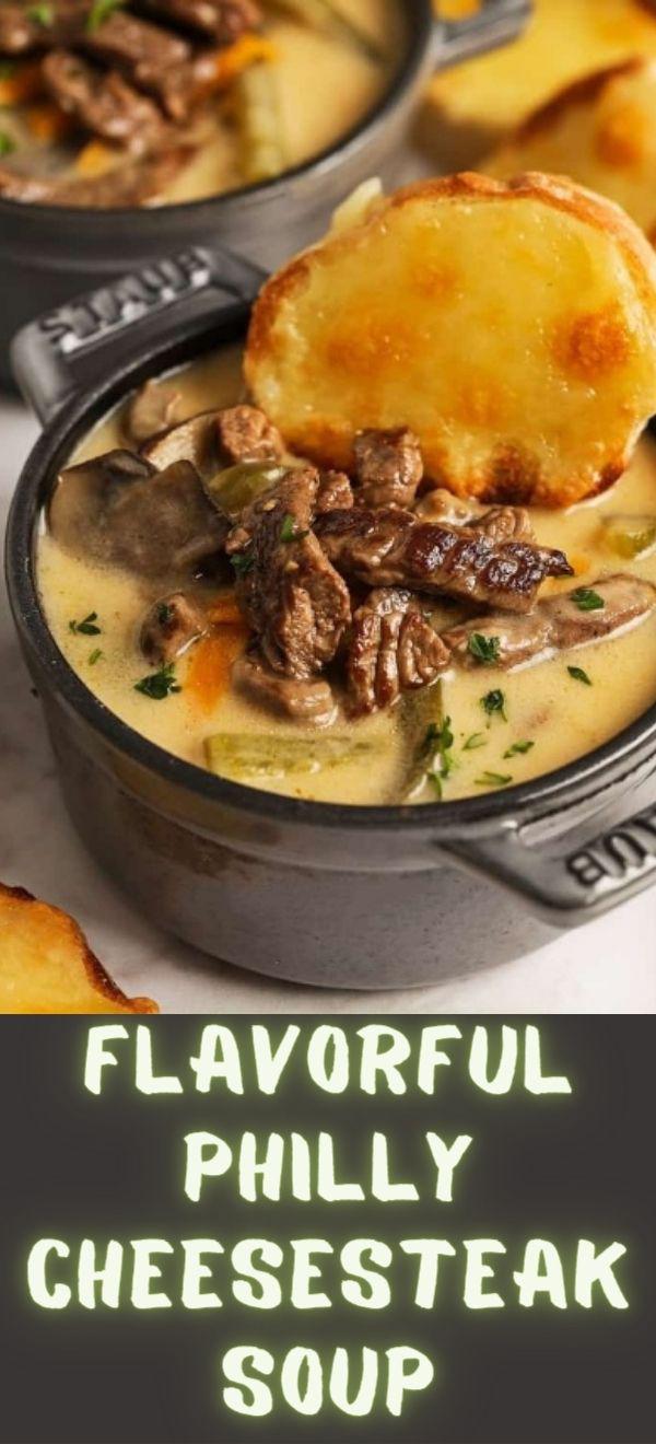 Flavorful Philly Cheesesteak Soup