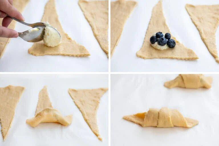 Crescent Bites with Cream Cheese and Blueberries