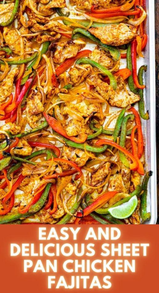 Easy and Delicious Sheet Pan Chicken Fajitas - TASTYDONE