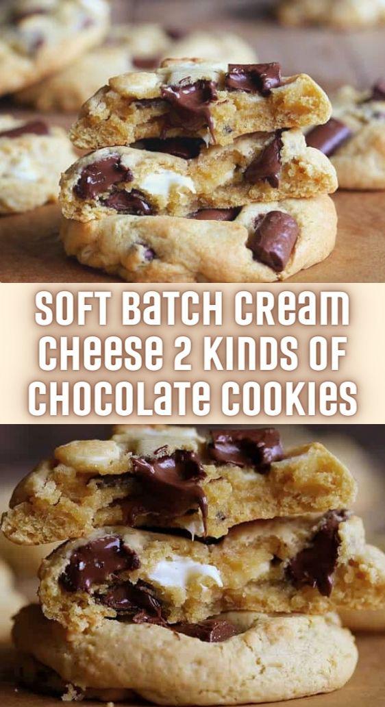 Soft Batch Cream Cheese 2 kinds of Chocolate Cookies