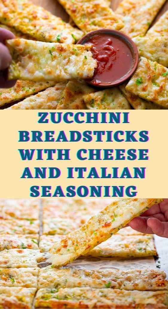 Zucchini Breadsticks with Cheese and Italian Seasoning