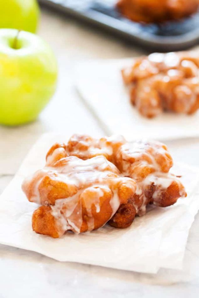 Easy Glazed Apple Fritters